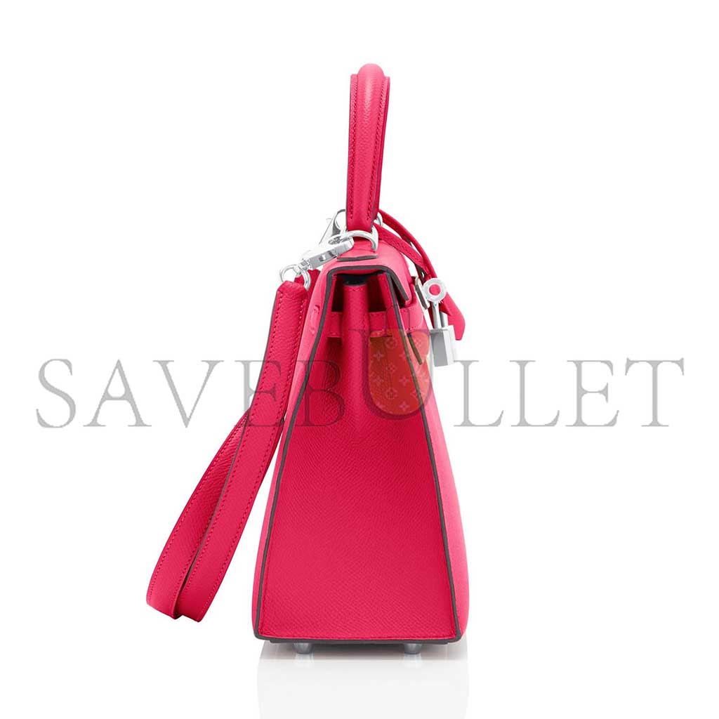 H**mes kelly 28 rose extreme pink epsom sellier bag (28*22*10cm)